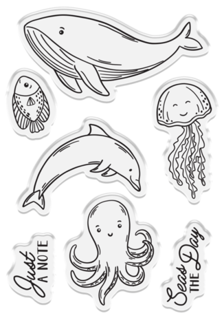 Crafter's Companion Message in a Bottle Stamp & Die Ocean Friends (CC-MIAB-STD-OCFRI)