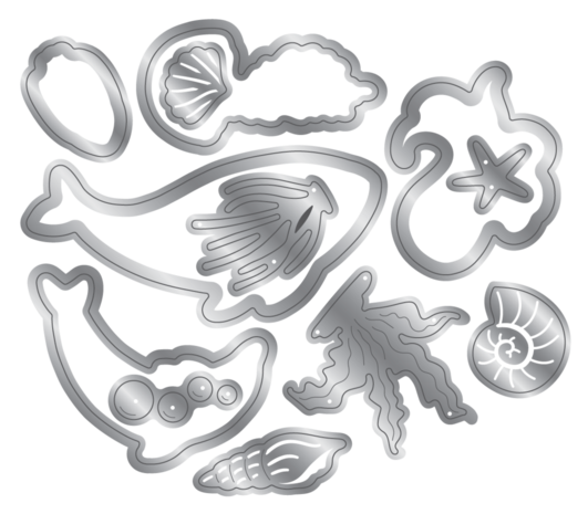 Crafter's Companion Message in a Bottle Stamp & Die Ocean Friends (CC-MIAB-STD-OCFRI)