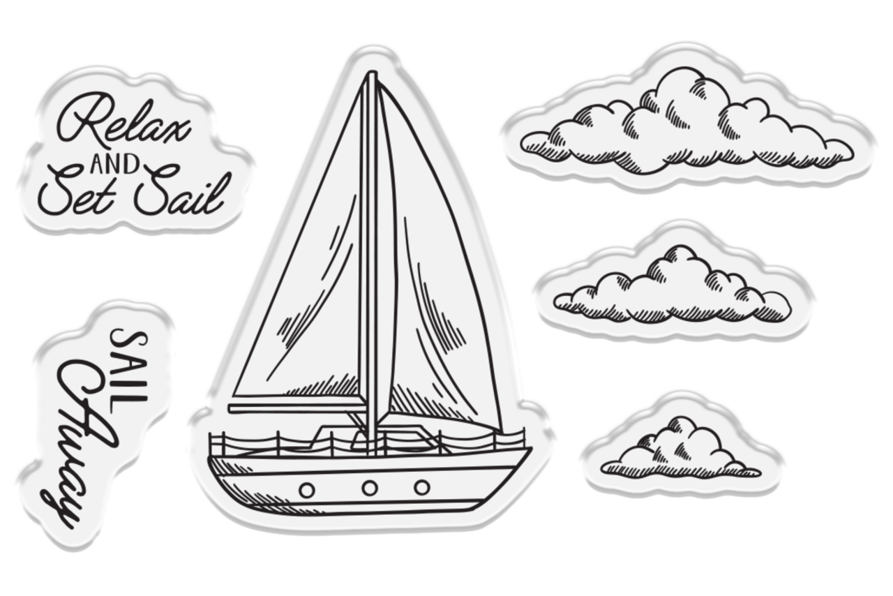 Crafter's Companion Message in a Bottle Stamp & Die Sailboat (CC-MIAB-STD-SBOT)