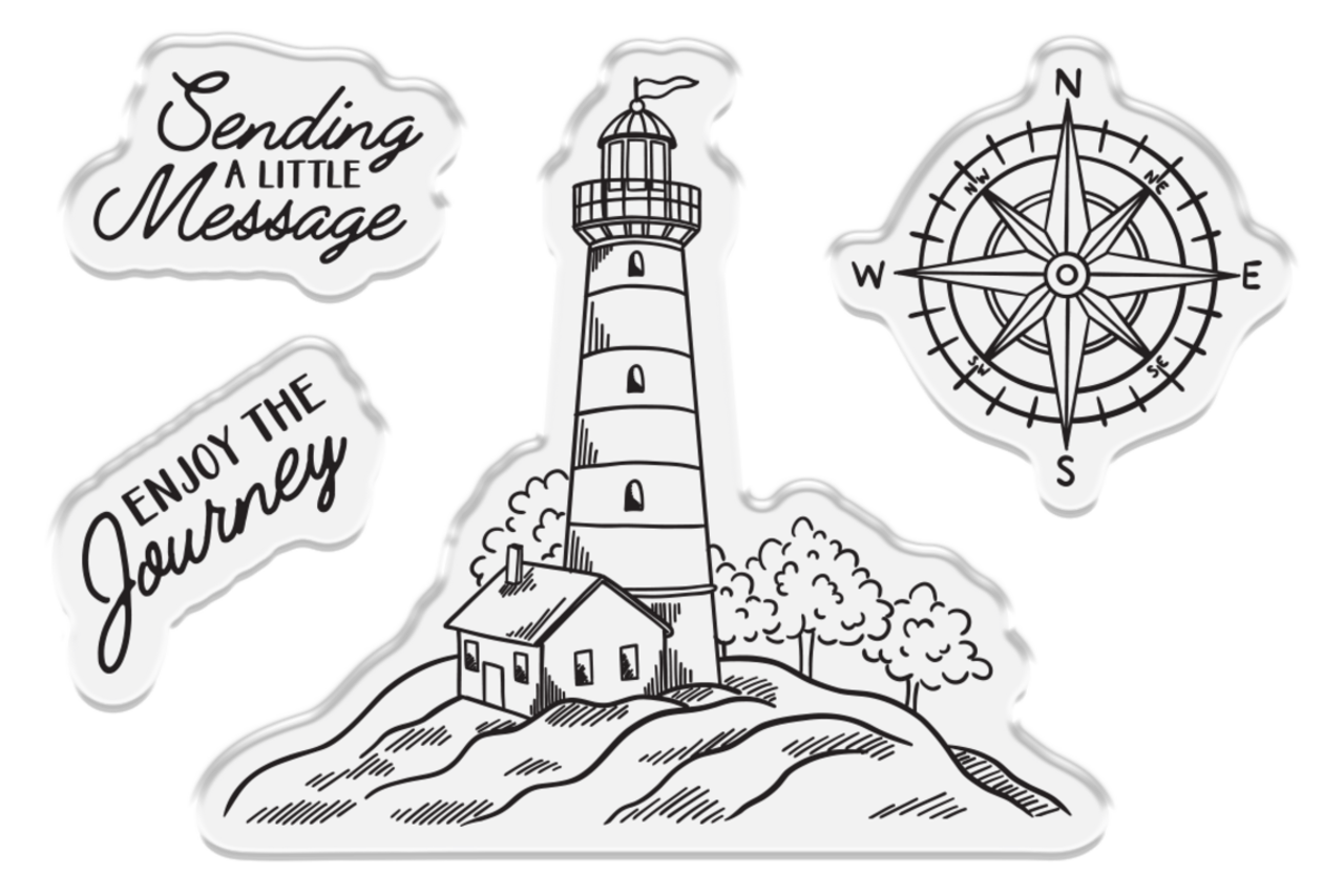 Crafter's Companion Message in a Bottle Stamp & Die Lighthouse Scene (CC-MIAB-STD-LHOSC)