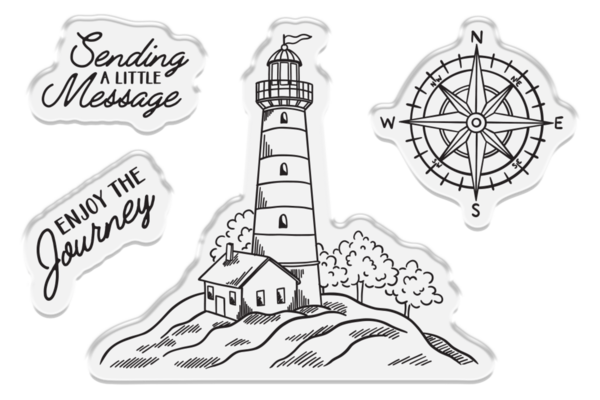 Crafter's Companion Message in a Bottle Stamp & Die Lighthouse Scene (CC-MIAB-STD-LHOSC)
