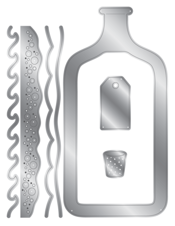 Crafter's Companion Message in a Bottle Stencil & Die Message Bottle (CC-MIAB-STEN-MD-MB)