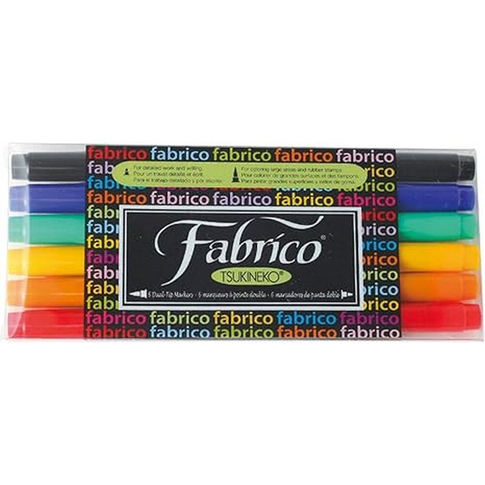 Tsukineko VersaCraft Fabrico Marker Set Standard (6pcs) (FAM-6S)