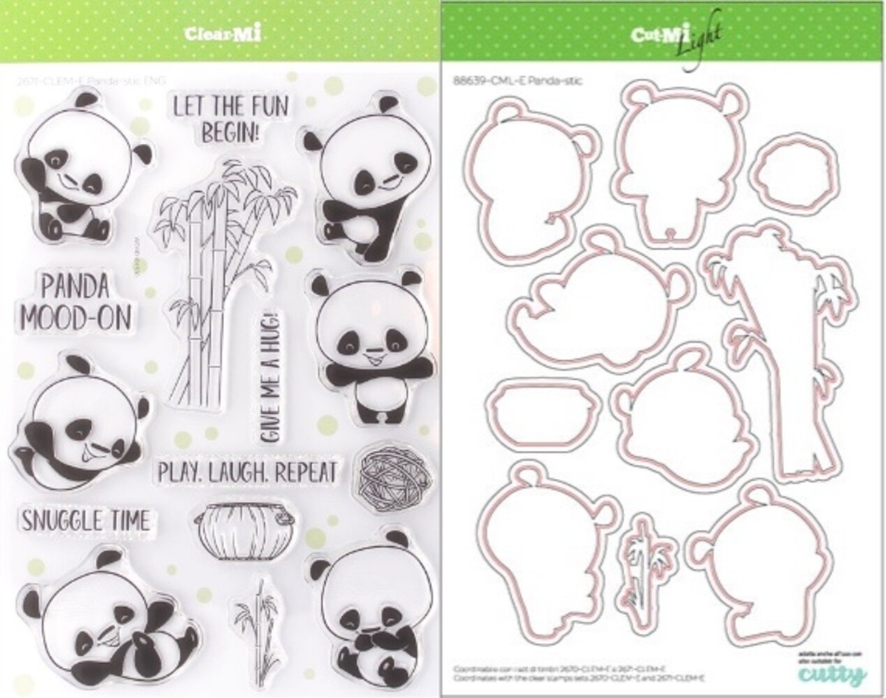 Impronte d'Autore Panda-stic Stamp & Dies (88639-CML-E)