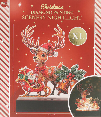Craft Sensations Santa's Sleigh Diamond Painting Scenery Nightlight (3217277)