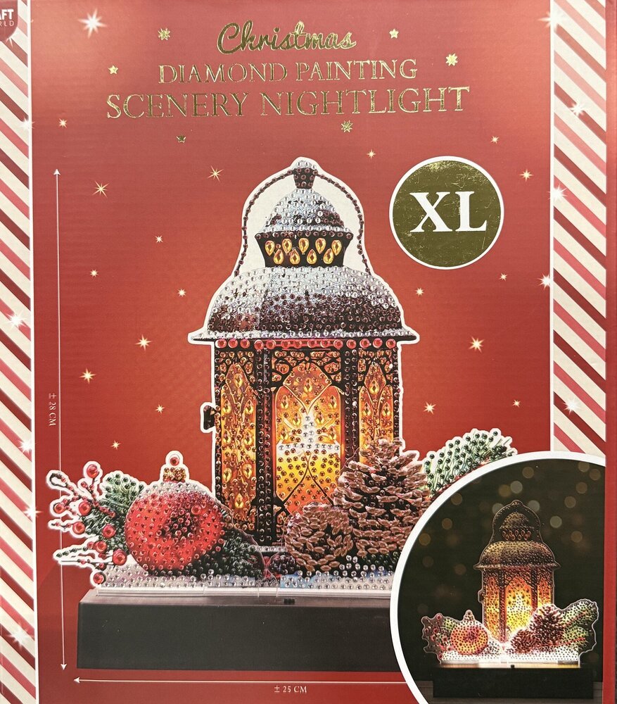 Craft Sensations Christmas Lantern Diamond Painting Scenery Nightlight (3217277)