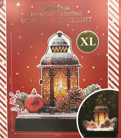 Craft Sensations Christmas Lantern Diamond Painting Scenery Nightlight (3217277)