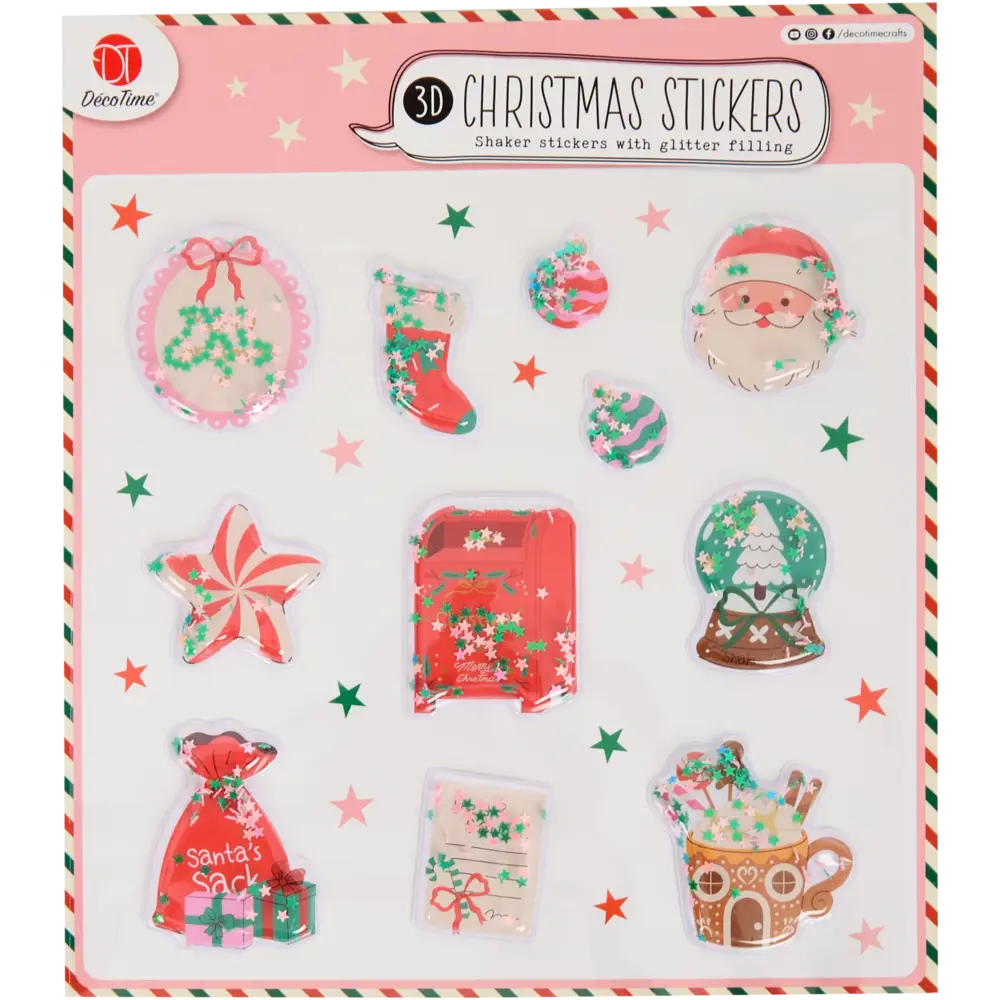 DécoTime 3D Christmas Stickers Santa's Sack (3216768)