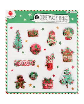 DécoTime 3D Christmas Stickers Holly Jolly (3216768)
