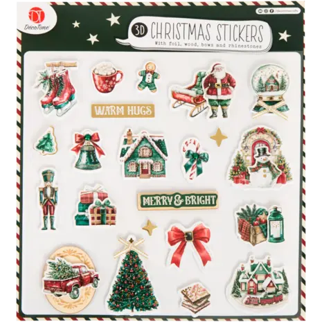 DécoTime 3D Christmas Stickers Merry & Bright (3216768)