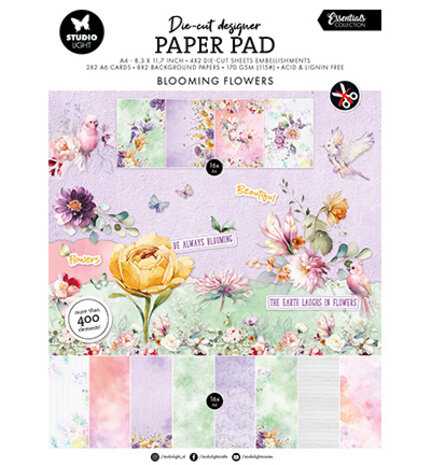 Studio Light Essentials Blooming Flowers A4 Die-Cut Paper Pad (SL-ES-DCPP413)
