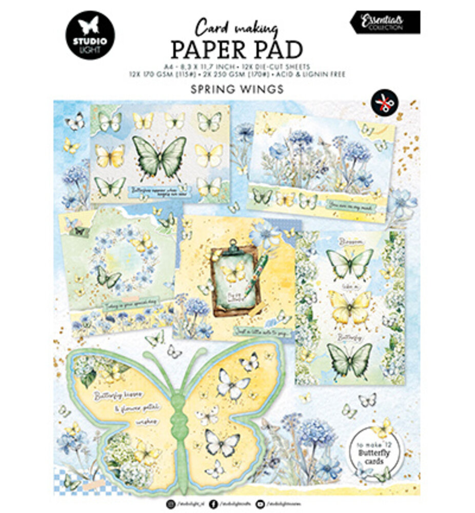 Studio Light Essentials Spring Waves A4 Card Making Pad (SL-ES-CMP24)