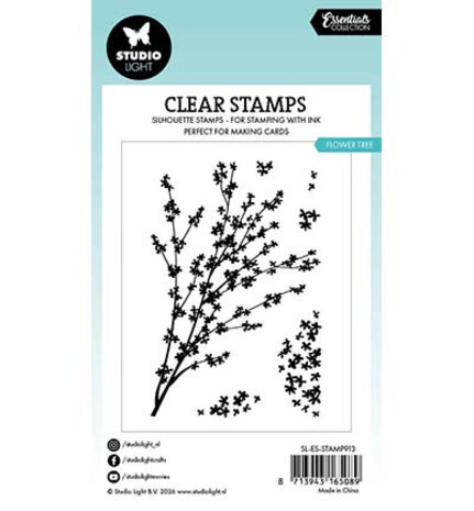 Studio Light PRE-ORDER Essentials Clear Stamps Flower Tree (SL-ES-STAMP913)
