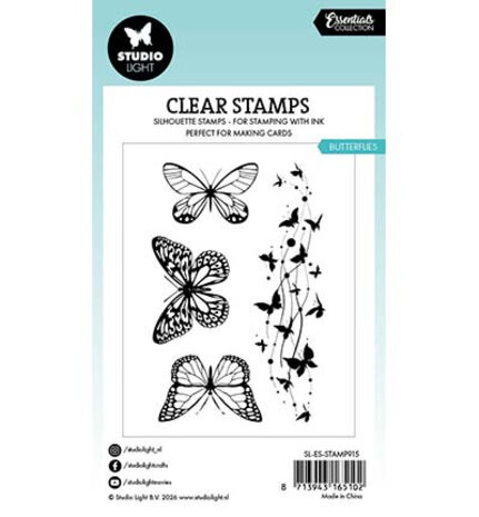 Studio Light Essentials Clear Stamps Butterflies (SL-ES-STAMP915)