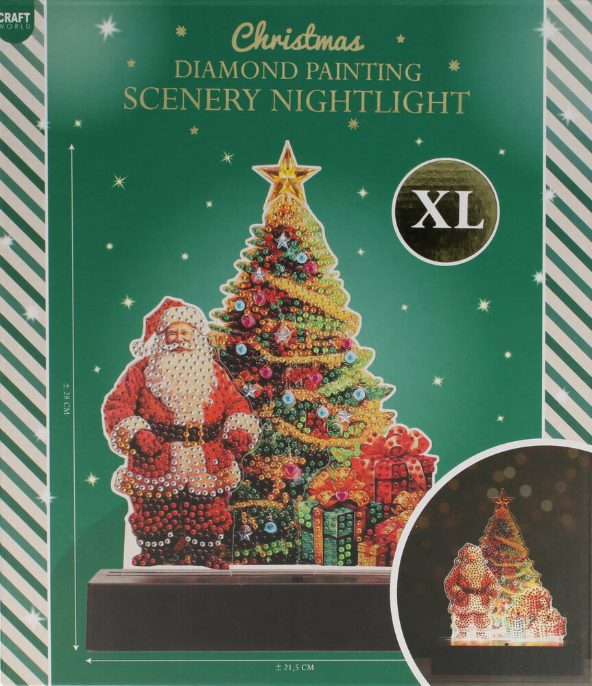 Craft Sensations Christmas Tree Diamond Painting Scenery Nightlight (3217277)
