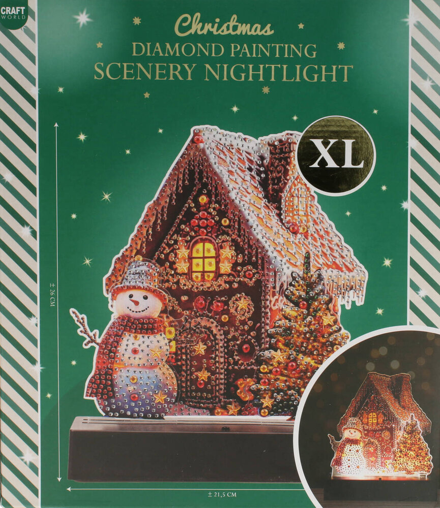 Craft Sensations Frosty's Cozy Cabin Diamond Painting Scenery Nightlight (3217277) Craft Sensations Frosty's Cozy Cabin Diamond Painting Scenery Nightlight (3217277)