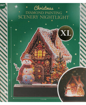 Craft Sensations Frosty's Cozy Cabin Diamond Painting Scenery Nightlight (3217277)