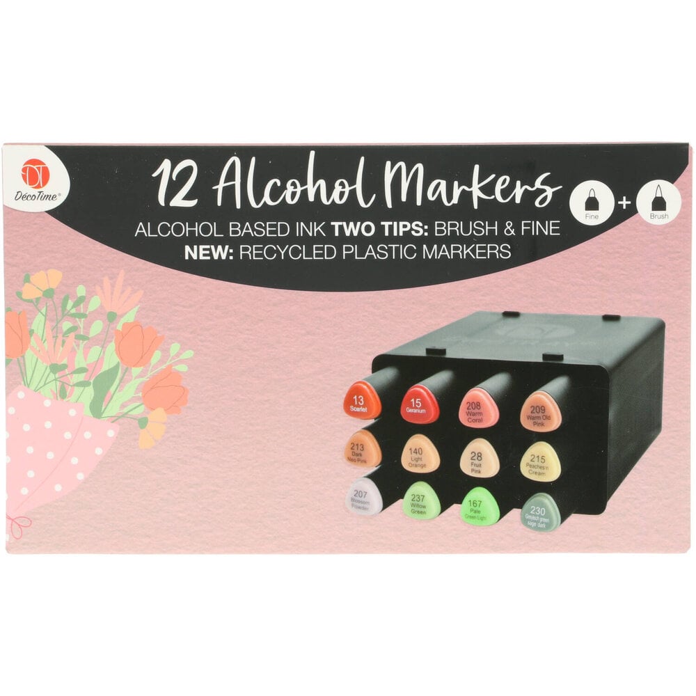 DécoTime 12 Alcohol Markers Fruit Pink (3005439)