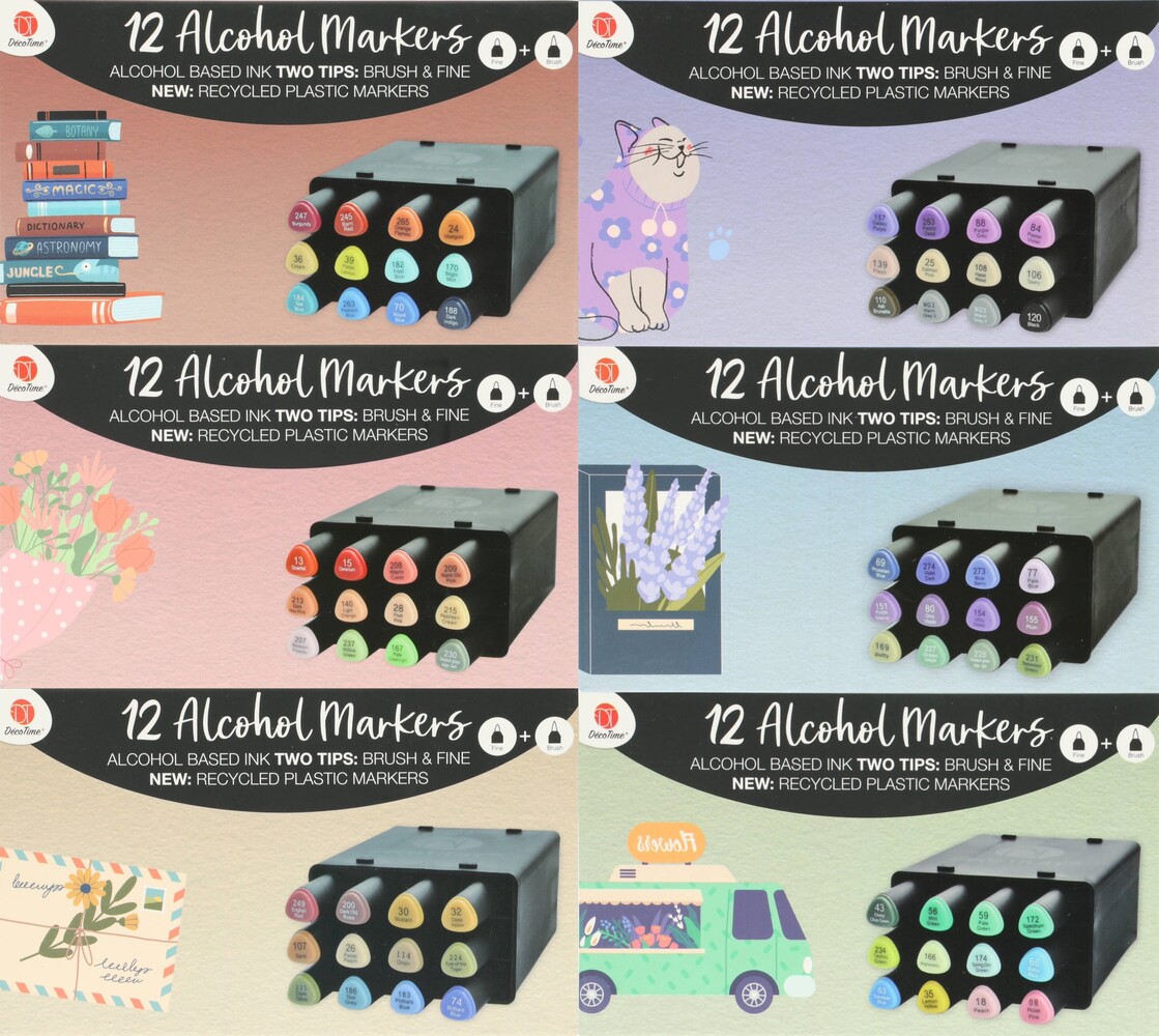 DécoTime Hushed Hues WAVE Alcohol Markers (3005439)