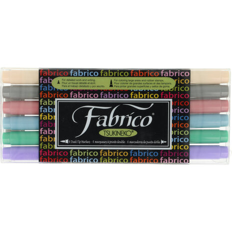 Tsukineko VersaCraft Fabrico Marker Set Pastel (6pcs) (FAM-6P)