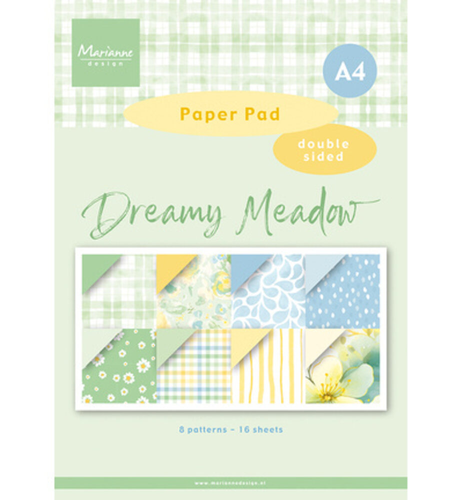 Marianne Design PRE-ORDER Dreamy Meadow A4 Pretty Papers Bloc (PK9219)
