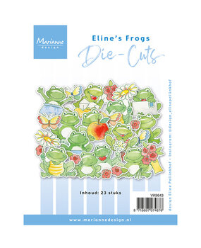Marianne Design PRE-ORDER Die-cuts Eline's Frogs (VK9643)