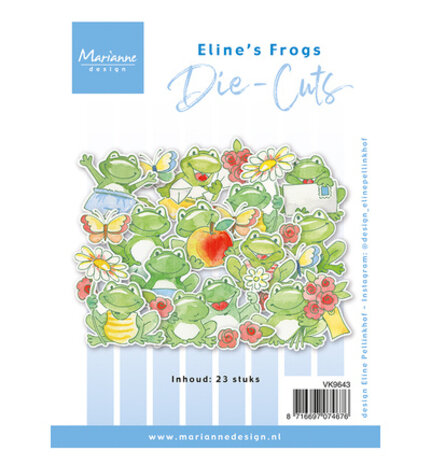 Marianne Design PRE-ORDER Die-cuts Eline's Frogs (VK9643)