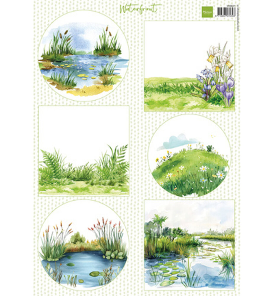 Marianne Design Waterfront A4 Decoupage Backgrounds (VK9641)