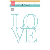 Marianne Design PRE-ORDER Craft Stencil A5 LOVE (PS8193)