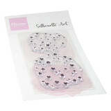 Marianne Design Silhouette Art Clear Stamps Haerts (CS1189)