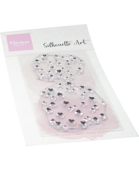 Marianne Design Silhouette Art Clear Stamps Haerts (CS1189)