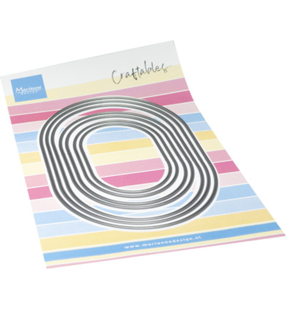 Marianne Design PRE-ORDER Craftables Oval Rectangle (CR1721)