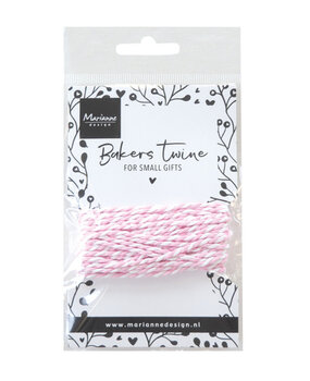 Marianne Design PRE-ORDER Bakers Twine Light Pink/White (CA3226)
