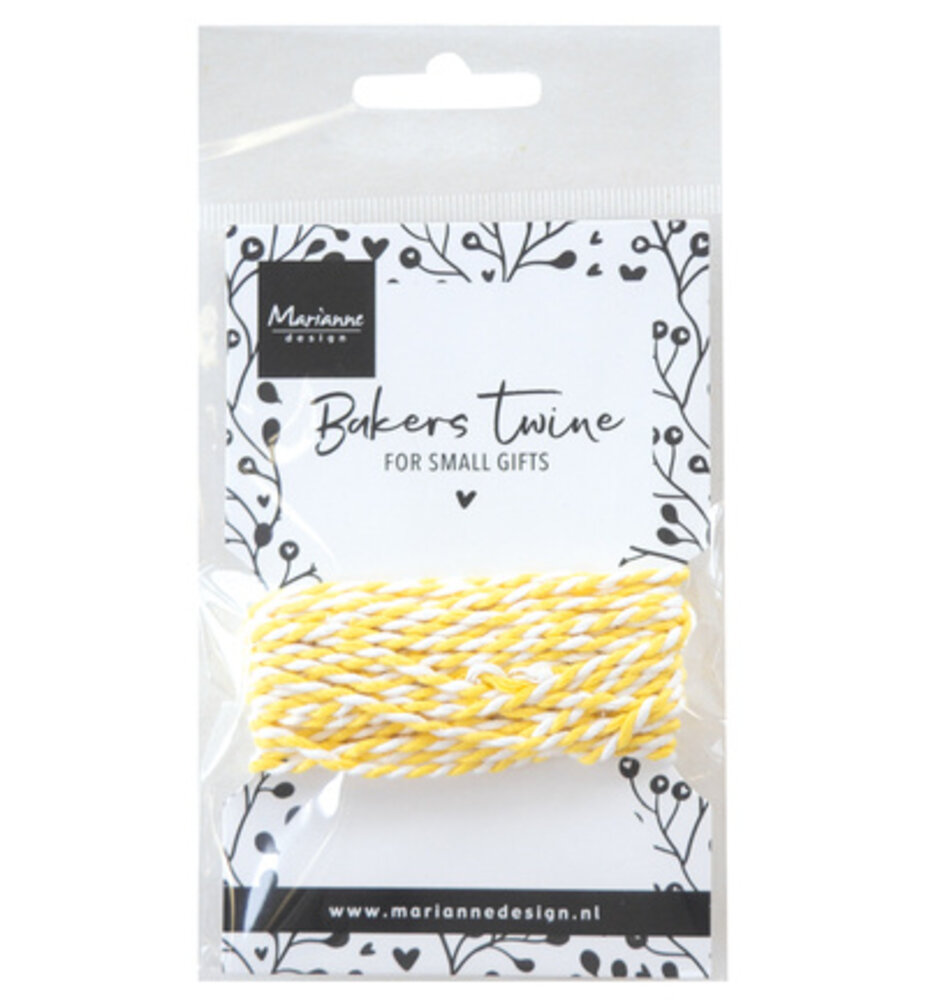 Marianne Design Bakers Twine Yellow/White (CA3228)