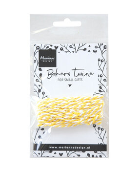 Marianne Design PRE-ORDER Bakers Twine Yellow/White (CA3228)