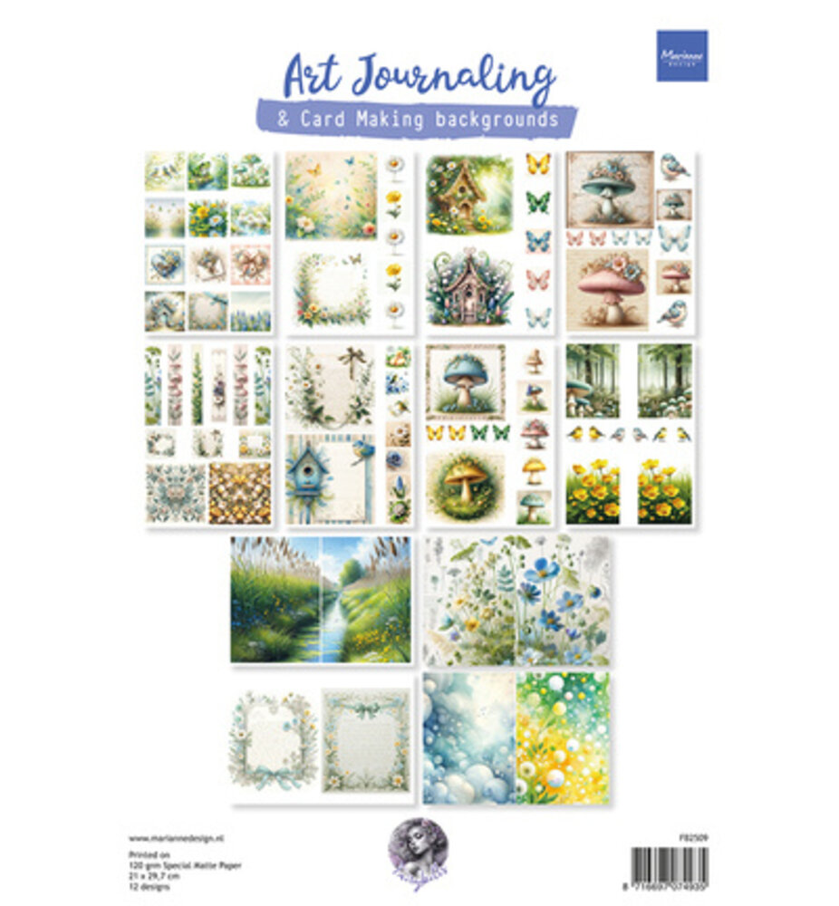 Marianne Design PRE-ORDER A4 Art Journaling Sring Set by Fairybells (FB2509)