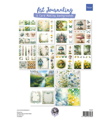 Marianne Design PRE-ORDER A4 Art Journaling Sring Set by Fairybells (FB2509)