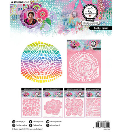 Studio Light Masking Stencil Funky Spiral (ABM-26-MASK383) Studio Light Masking Stencil Funky Spiral (ABM-26-MASK383)