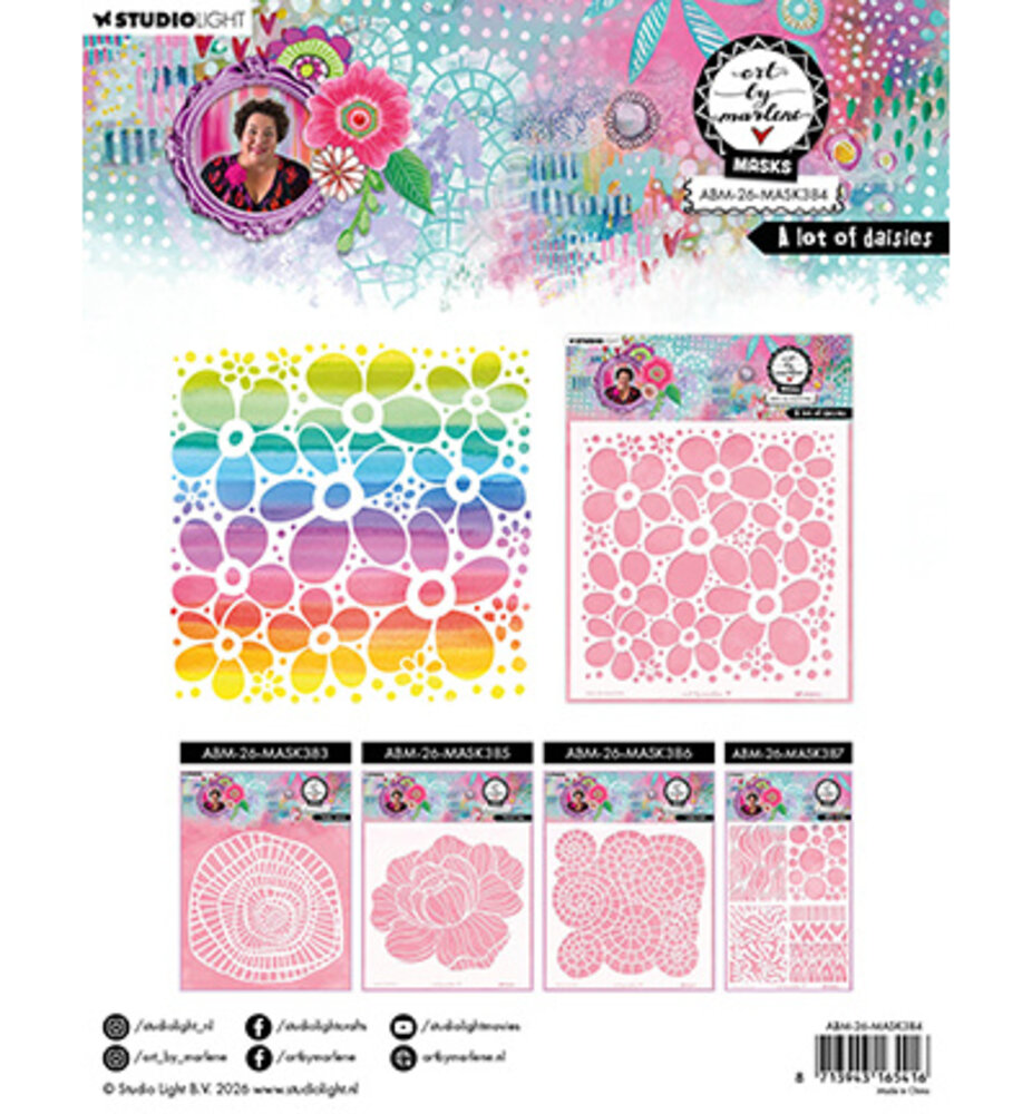 Studio Light PRE-ORDER Masking Stencil A lot of Daisies (ABM-26-MASK384)