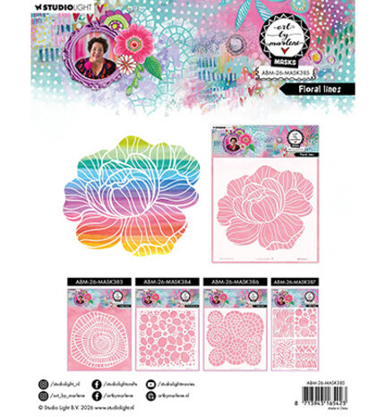Studio Light PRE-ORDER Masking Stencil Floral Lines (ABM-26-MASK385)