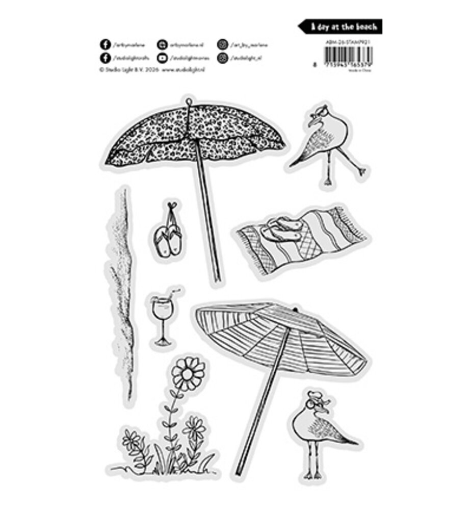 Studio Light PRE-ORDER Clear Stamp A day at the Beach (ABM-26-STAMP921)