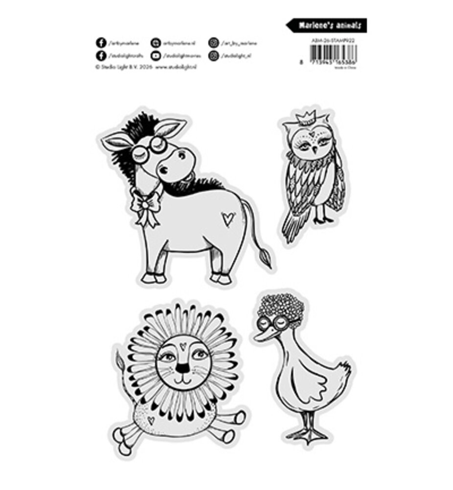 Studio Light Clear Stamp Marlene's Animals (ABM-26-STAMP922)