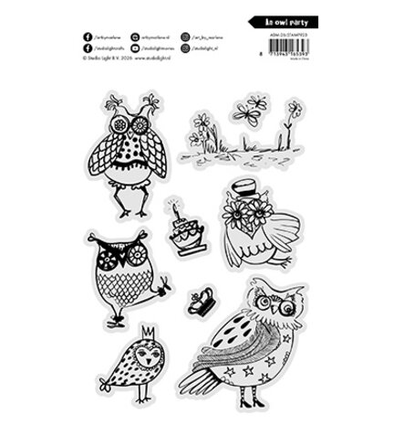 Studio Light PRE-ORDER Clear Stamp An Owl Party (ABM-26-STAMP923)