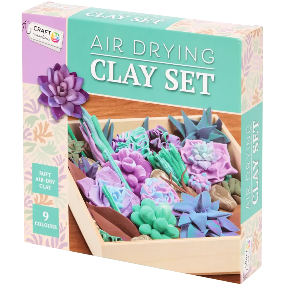 Craft Sensations Purple Flower Air Drying Clay Set (3214291)