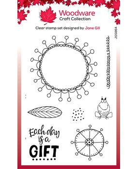 Woodware Petal Doodles It's A Gift Clear Stamps (JGS864) (OUTLET)