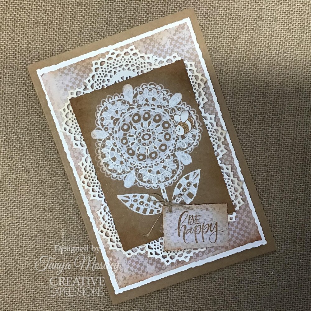 Woodware Petal Doodles Be Happy Clear Stamps (JGS862) (OUTLET)