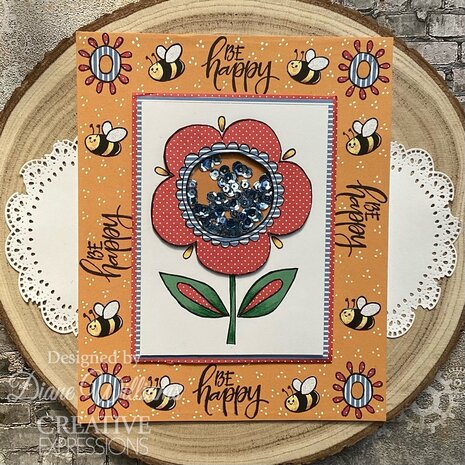 Woodware Petal Doodles Be Happy Clear Stamps (JGS862) (OUTLET)