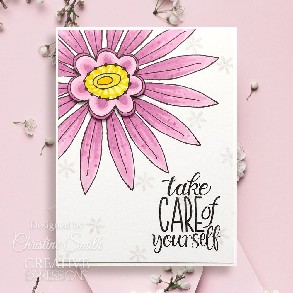 Woodware Petal Doodles Take Care Clear Stamps (JGS861) (OUTLET)