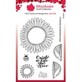 Woodware Petal Doodles Live Life Clear Stamps (JGS860) (OUTLET)