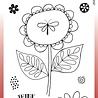 Woodware Petal Doodles Happy Thoughts Clear Stamps (JGS857) (OUTLET)